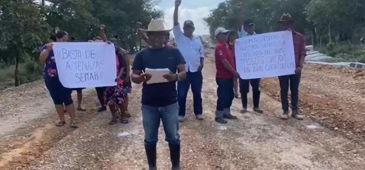 Campesinos del Istmo de Oaxaca anuncian suspensión de obras del Transístmico