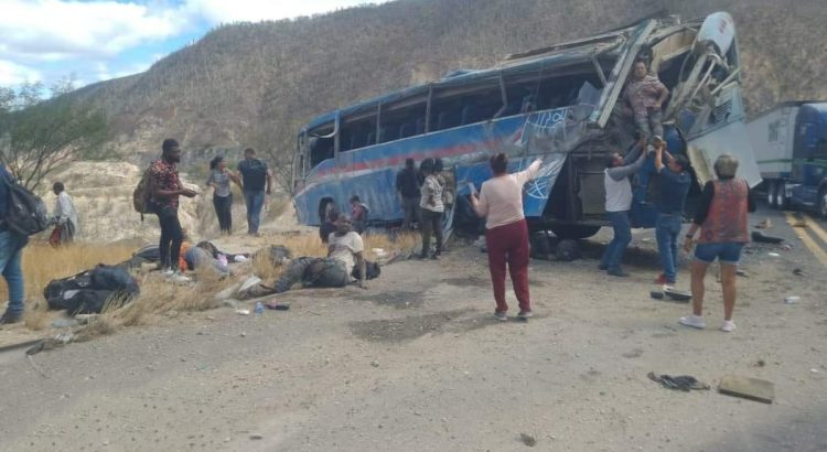 Mueren 13 migrantes en accidente en autopista Cuacnopalan–Oaxaca