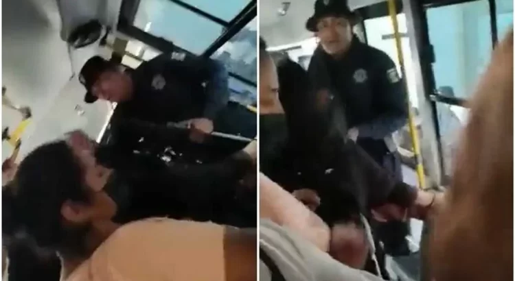 Policía de Oaxaca disparó su arma para bajar a normalistas de autobús