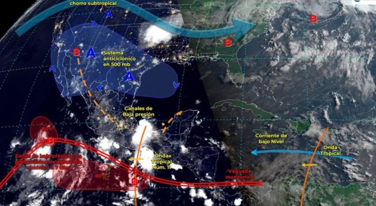 Alertan por posible desarrollo ciclónico al sur de las costas de Oaxaca