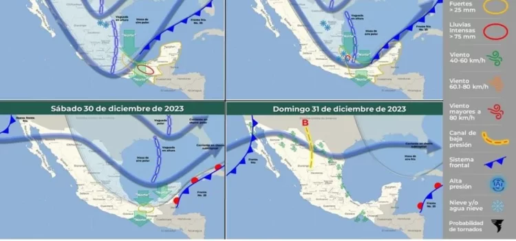 Emiten alerta por desplazamiento del frente frío número 19, en Oaxaca