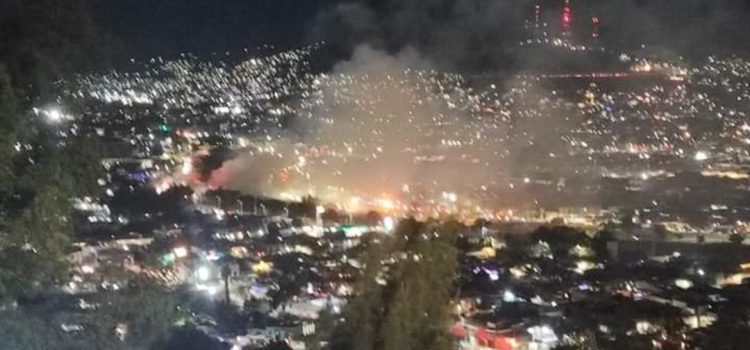 Se registra incendio en la Central de Abasto de la ciudad de Oaxaca