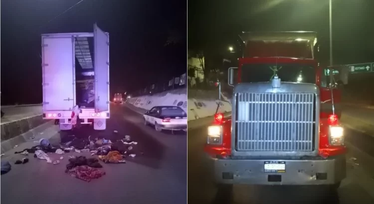 Estampida de migrantes que huyeron de camión abandonado deja una mujer herida Estampida de migrantes que huyeron de camión abandonado deja una mujer herida