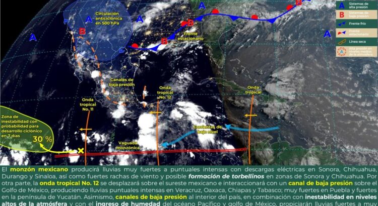 Pronostican lluvias de intensidad variable para Oaxaca, este fin de semana