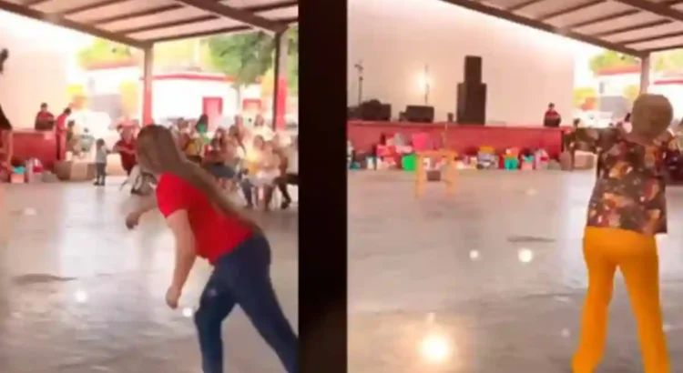 Mamás demostraron su puntería en concurso de “lanzamiento de chancla”