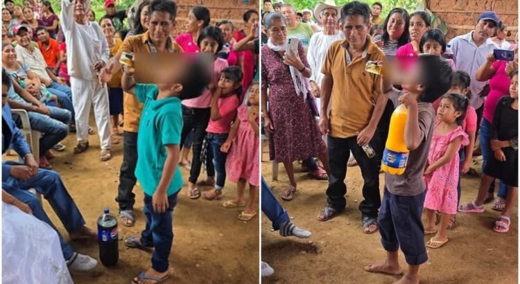 Investigarán caso de niños bebiendo cervezas en fiesta en Oaxaca y por probable matrimonio entre menores