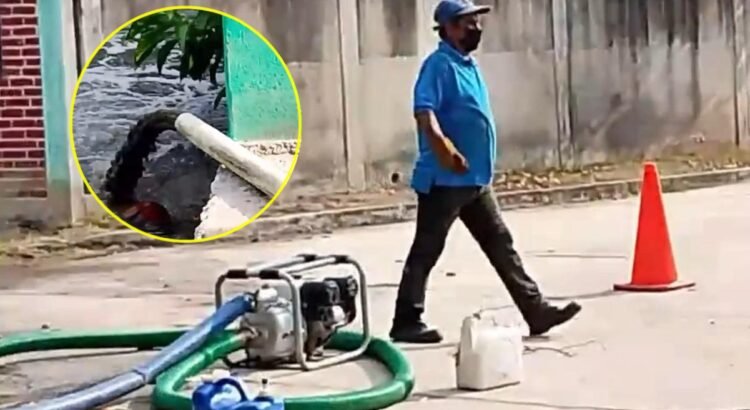 Funcionarios municipales arrojan aguas negras a río en comunidad del Istmo de Oaxaca