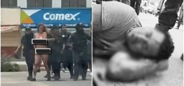 Detienen a hombre y mujer en San Pablo Etla, Oaxaca, por presunto robo; a él lo golpean y a ella la desnudan
