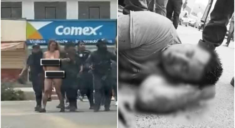 Detienen a hombre y mujer en San Pablo Etla, Oaxaca, por presunto robo; a él lo golpean y a ella la desnudan