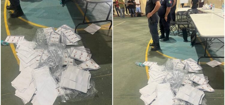 Ciudadanos queman casillas y boletas electorales durante elección en Santa Catarina Mechoacán, Oaxaca